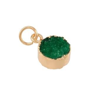 Round Green Dyed Quartz Charm by Bead Landing™ | Michaels | Michaels Stores