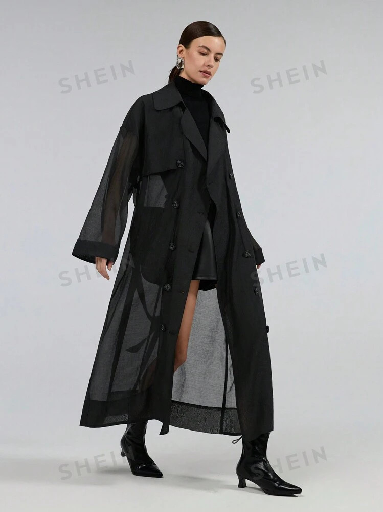 NewOntre Women Casual Trench Coat, Minimalist And Fashionable For Everyday Wear | SHEIN