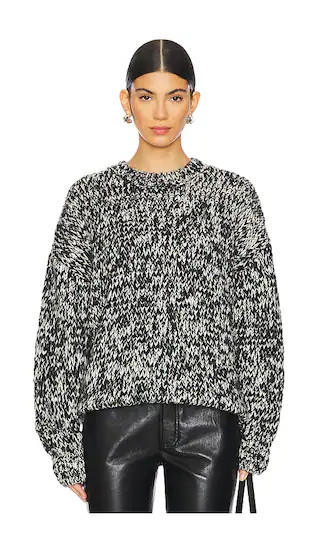 Sydney Crew Sweater in Black and White | Revolve Clothing (Global)