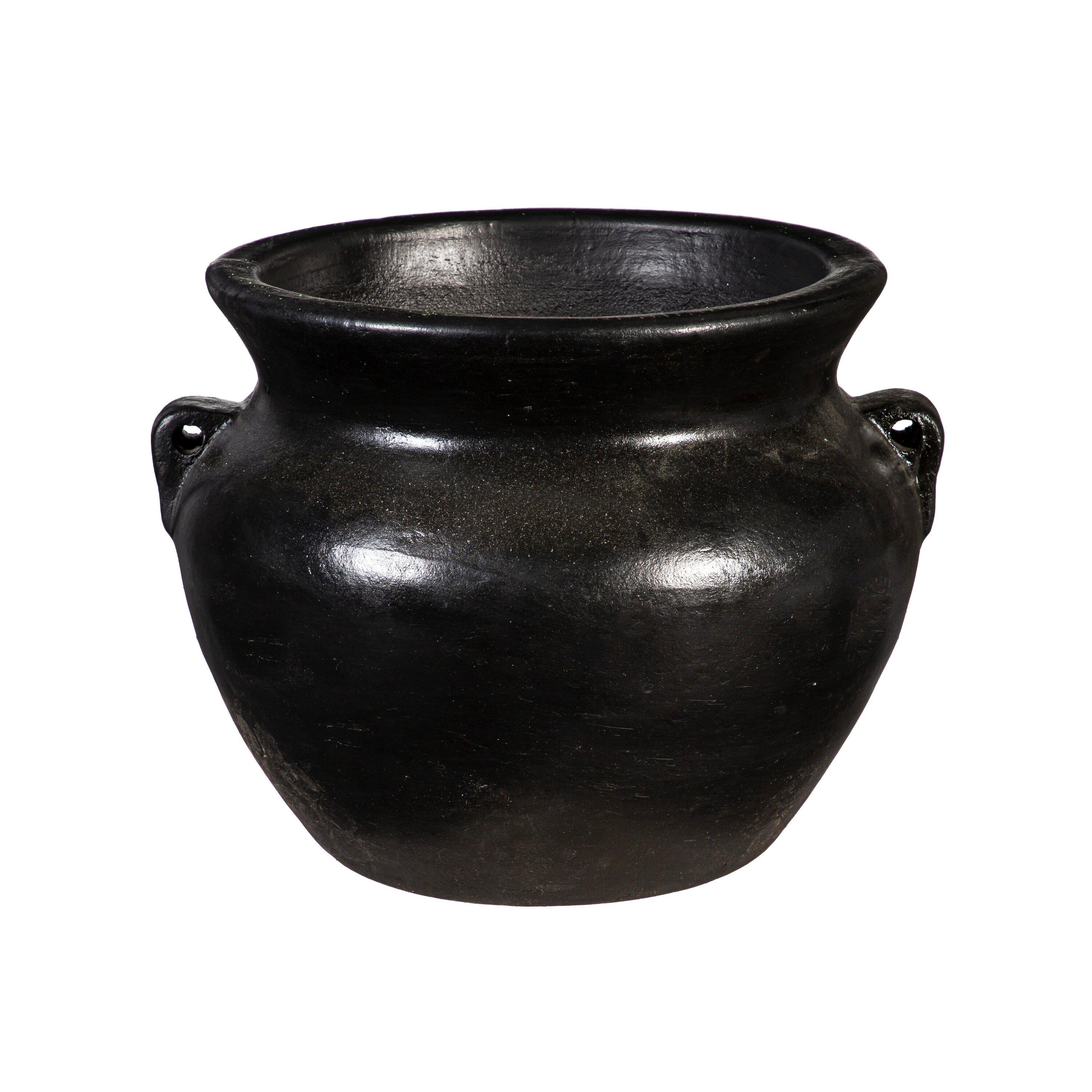 Style Selections Urn 21.0-in W x 15.25-in H x 21-in D Black Clay Indoor/Outdoor Planter | ZLW84G2... | Lowe's