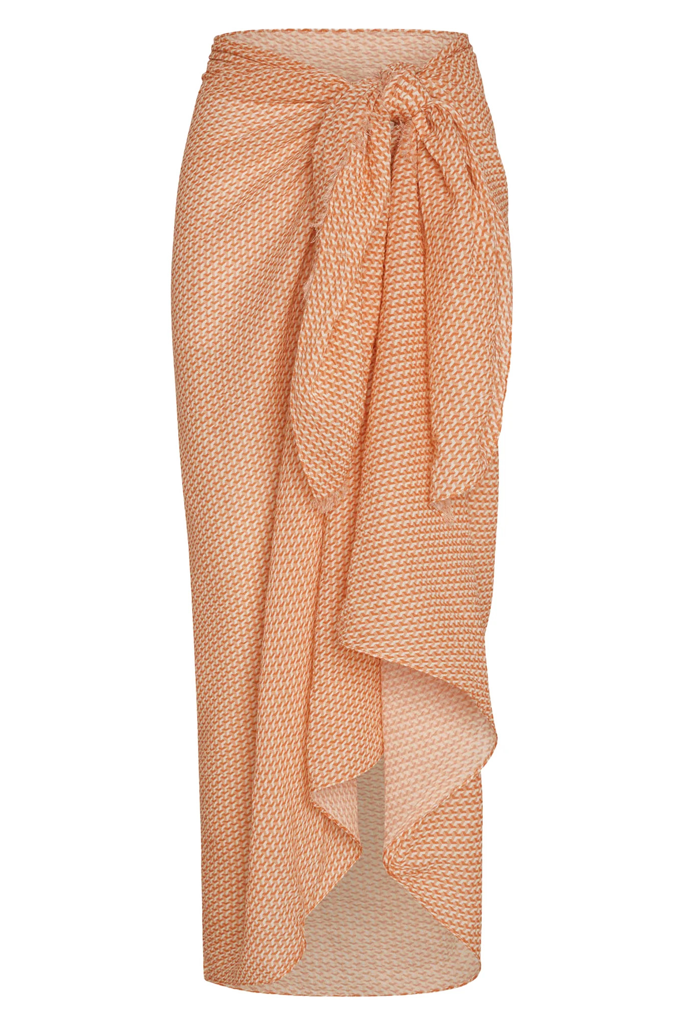 St. Tropez Sarong - Micro Geo Crinkle Linen | Monday Swimwear