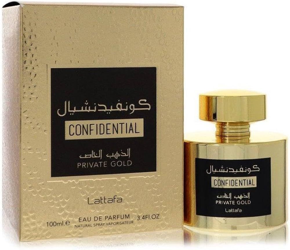 Lattafa Perfumes Confidential Private Gold for Unisex Eau de Parfum Spray, 3.4 Ounce | Amazon (US)