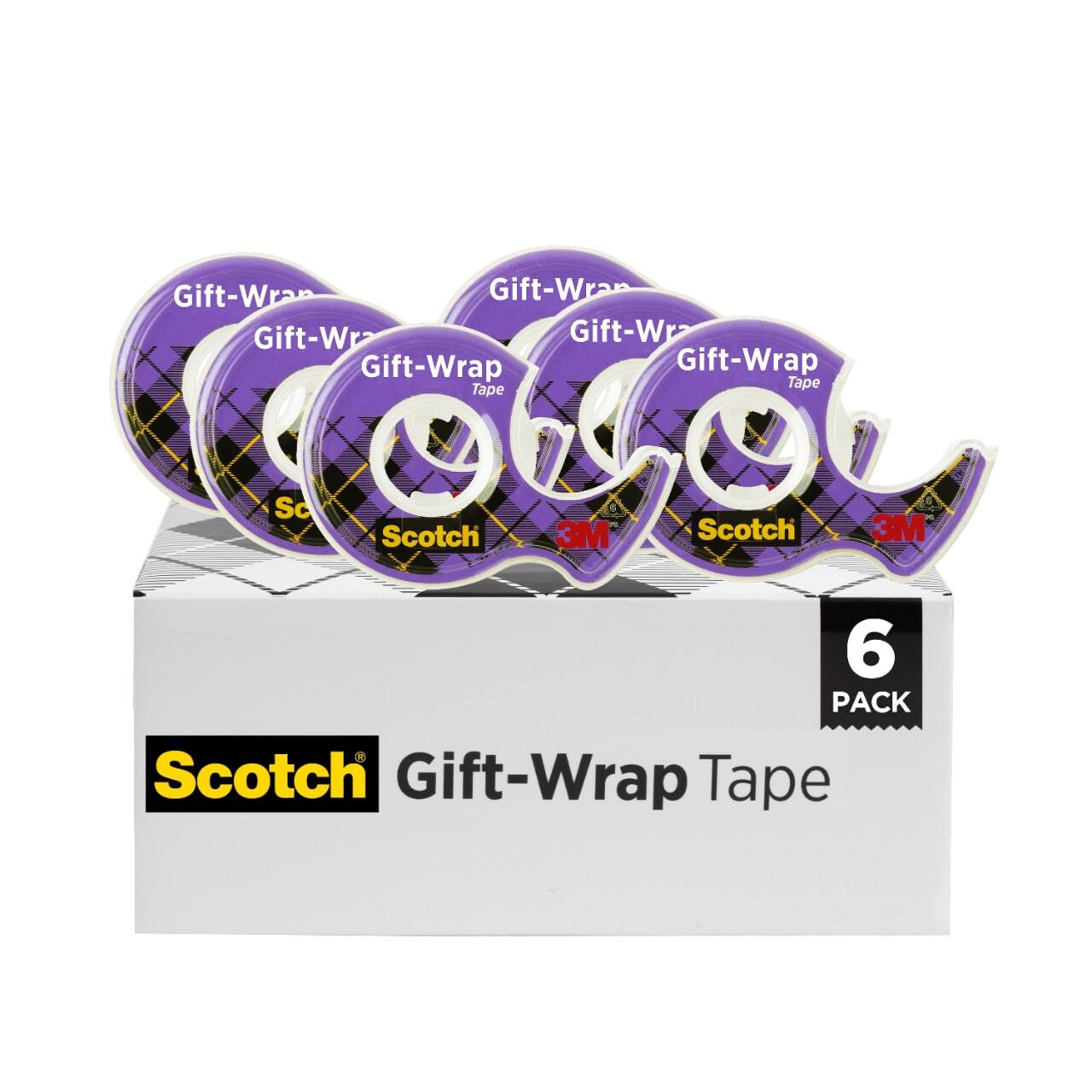 Scotch Gift Wrap Tape, Invisible, 0.75 in. x 650 in., 6 Dispensers/Pack, Create Halloween Crafts | Amazon (US)