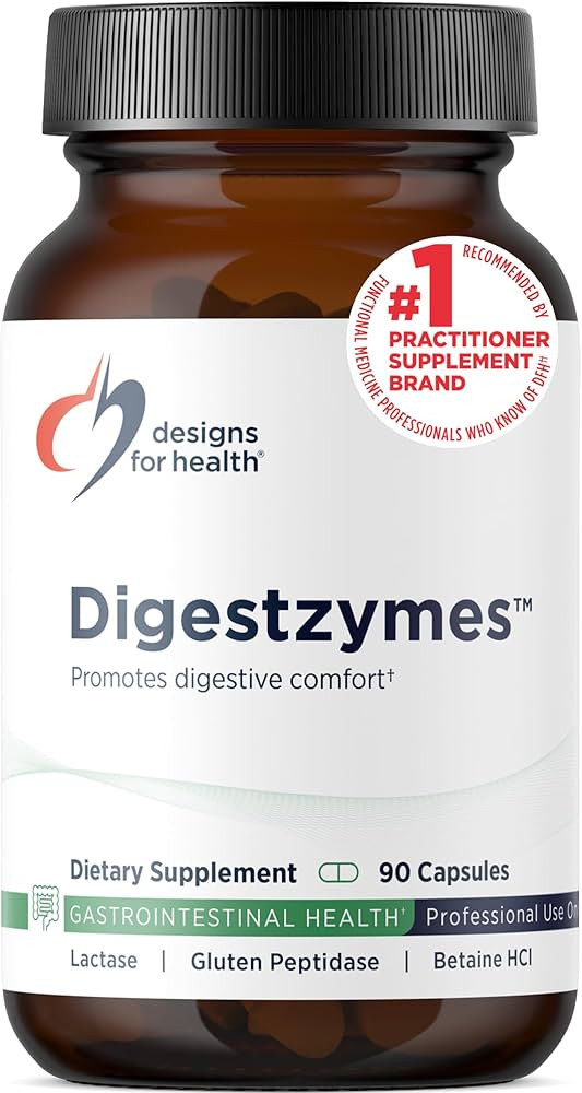 Designs for Health Digestzymes - Digestive Enzymes + Betaine Hydrochloride for Gas & Bloating Rel... | Amazon (US)