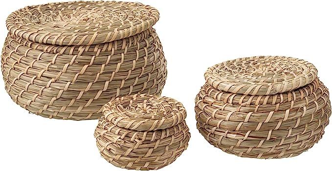 Ikea Seagrass Box with lid, Set of 3, sea Grass | Amazon (US)