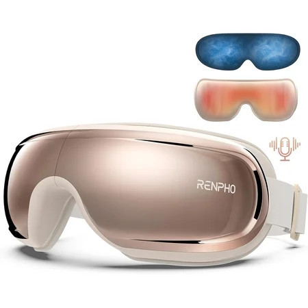 RENPHO Eye Massager with Heat and Cooling for Migraines, FSA HSA Eyeris Eye Sleep Mask with Voice Control, DIY Music Eye Relax Devices, Birthday, Valentines Gifts for Women/Men | Walmart (US)