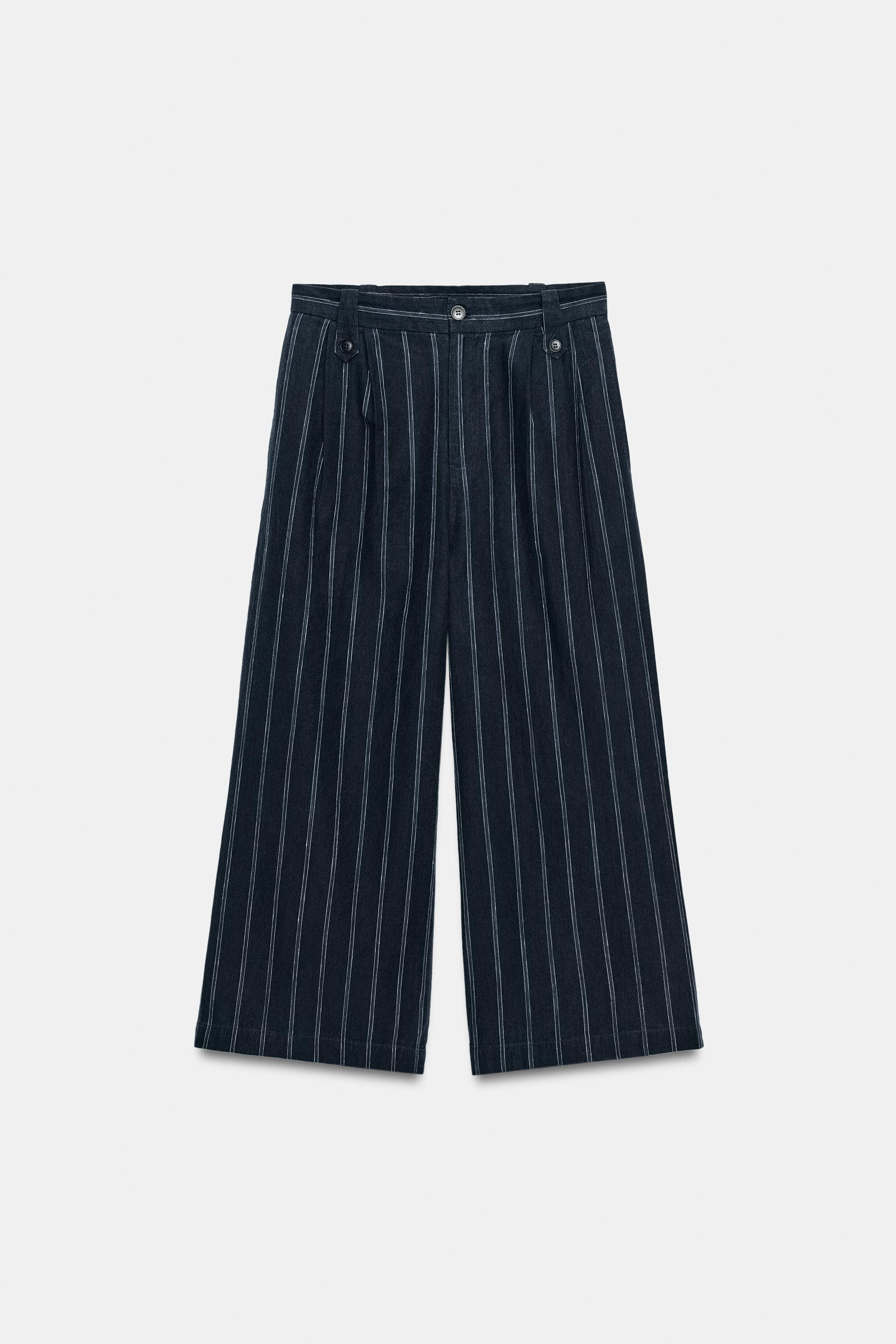 STRIPED LINEN PANTS ZW COLLECTION | Zara Canada