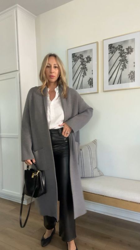 Faux leather pants outfit ideas from work to errands and date night casual or dressed up these pants are a great staple and easy to wear. I’m in size 26, petite. 