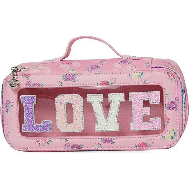 Love Floral Pouch, Pink | Maisonette