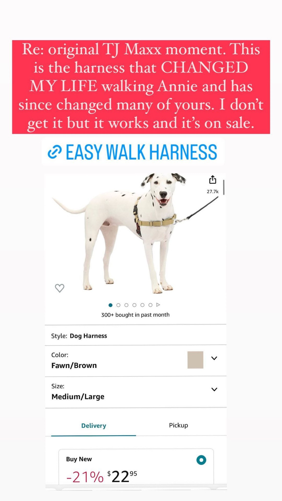 This dog harness has changed the game for walking Annie! I don’t understand how it works so well, but it does and it’s on sale 🐕

#LTKsalealert