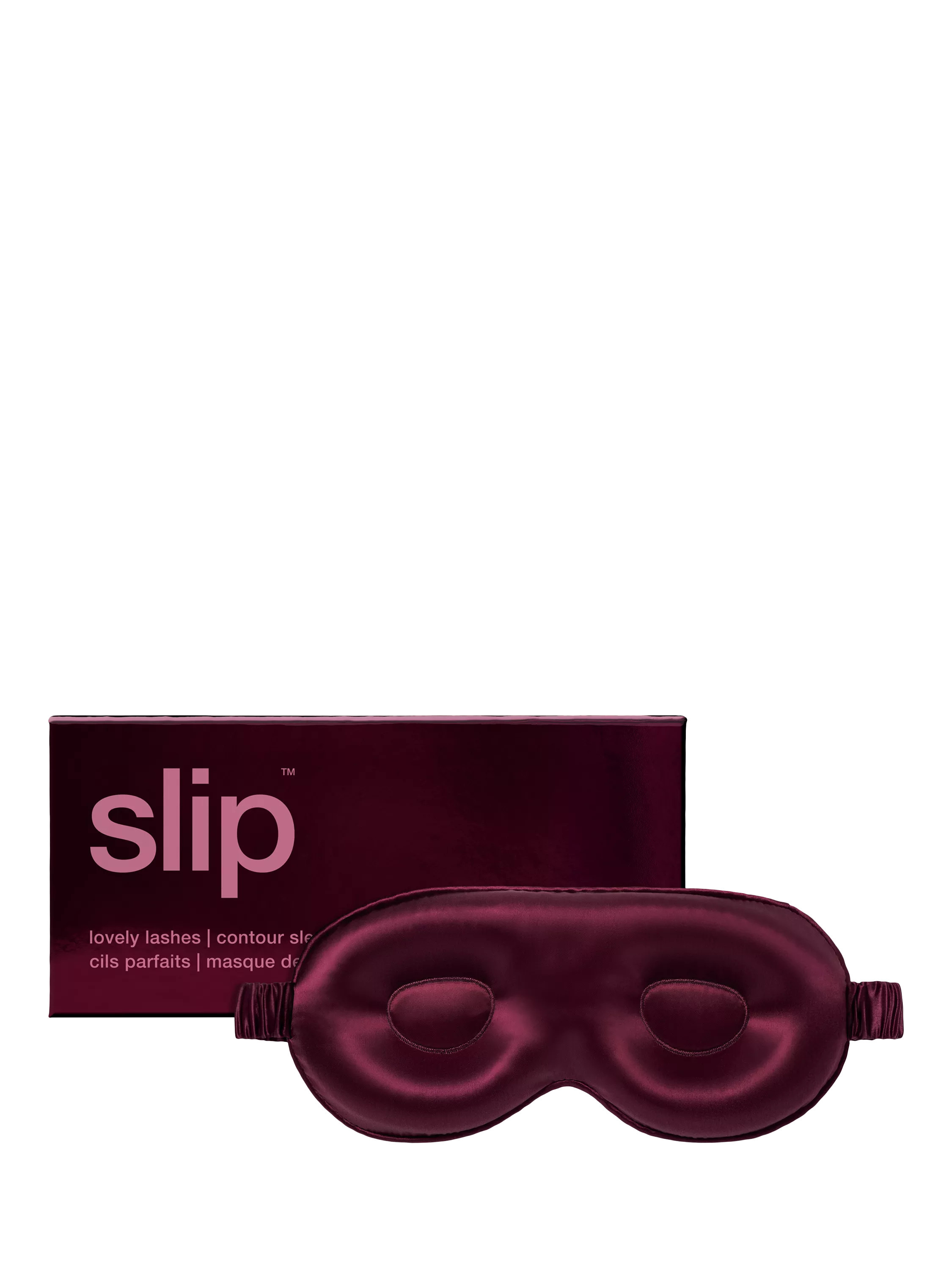 Slip® Lovely Lashes Limited Edition Contour Sleep Mask, Crimson | John Lewis (UK)