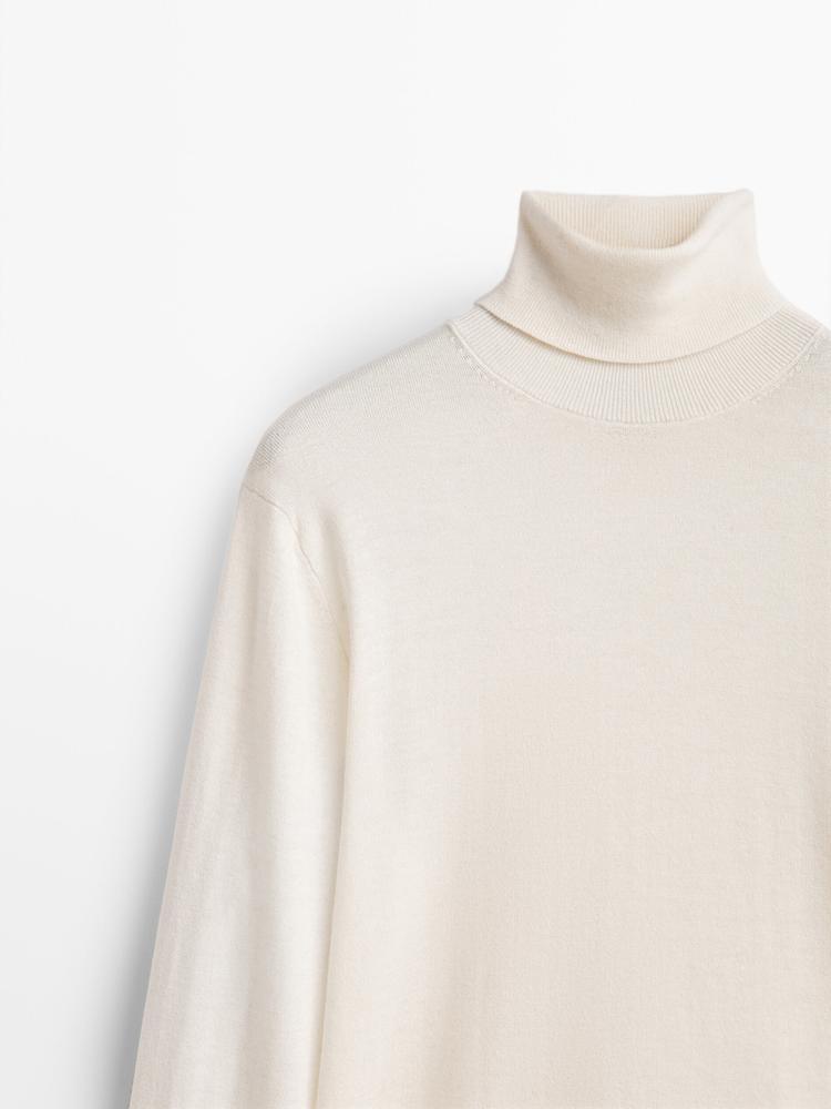 Long sleeve high neck sweater | Massimo Dutti US