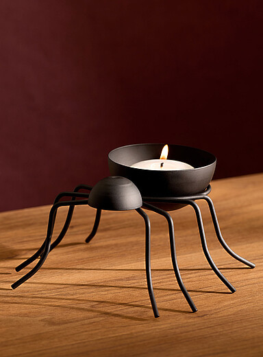 Black metal spider candleholderHalloween Collection | Simons