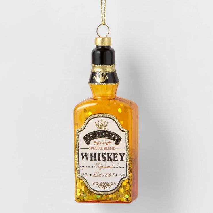5" Glass Whiskey Bottle Christmas Tree Ornament - Wondershop™ | Target