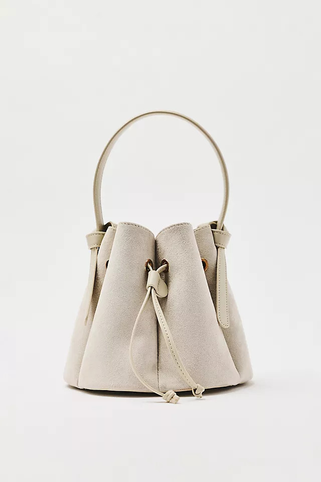 Laguna Cinched Mini Faux-Suede Bucket Bag | Anthropologie (US)