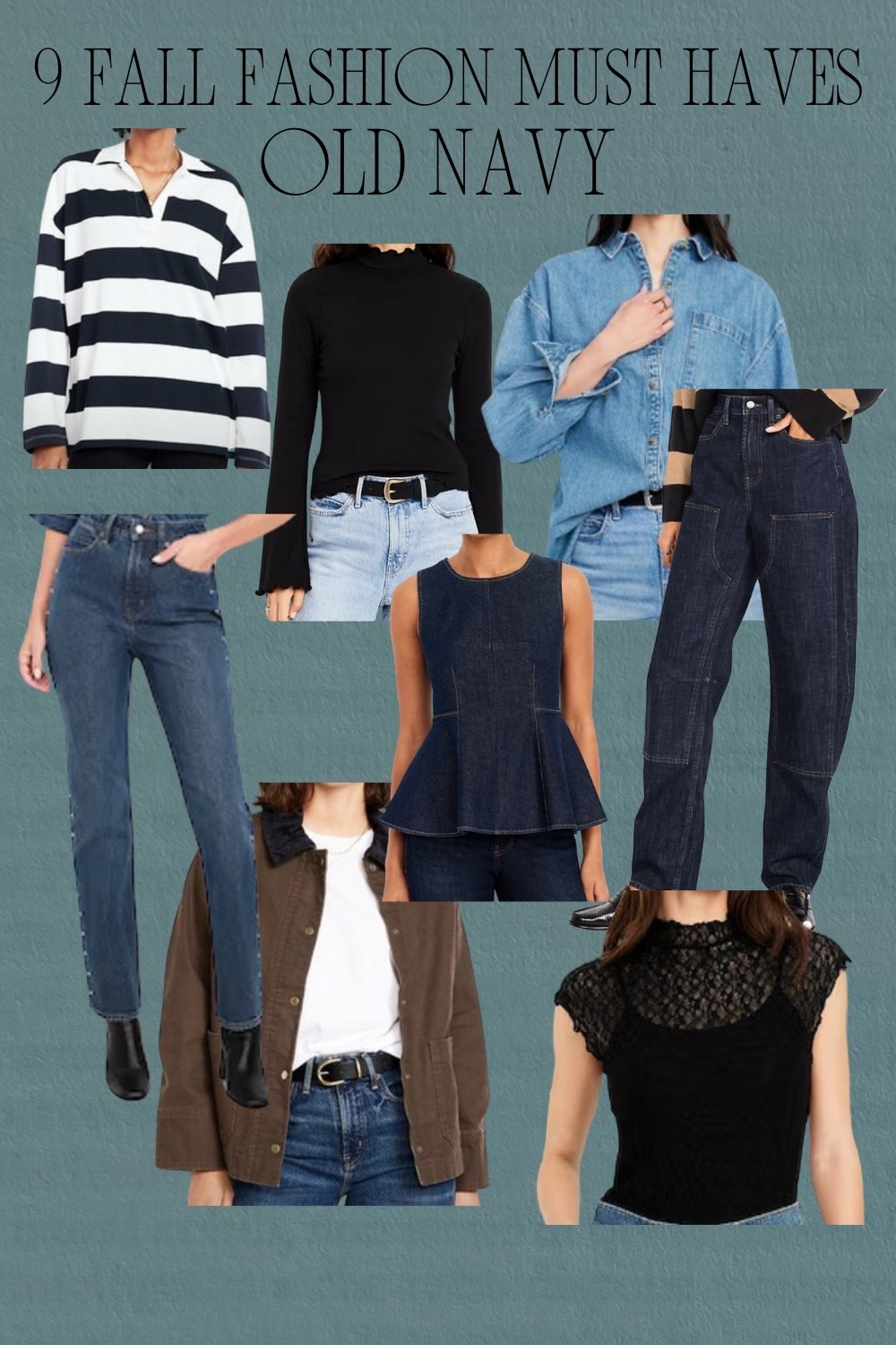 Old Navy new arrivals Fall fashion Fall must haves Old Navy fall must haves dark denim stripped long sleeves barn jacket denim lace top

#LTKSeasonal #LTKSaleAlert #LTKStyleTip