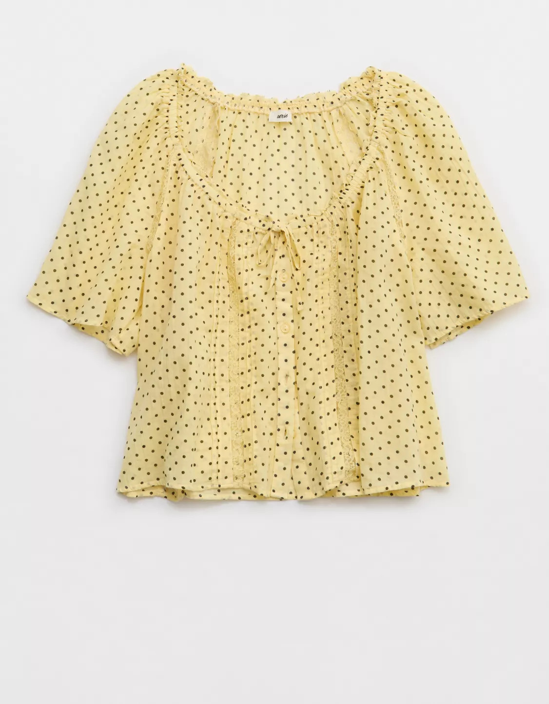 Aerie Woven Button Blouse | Aerie