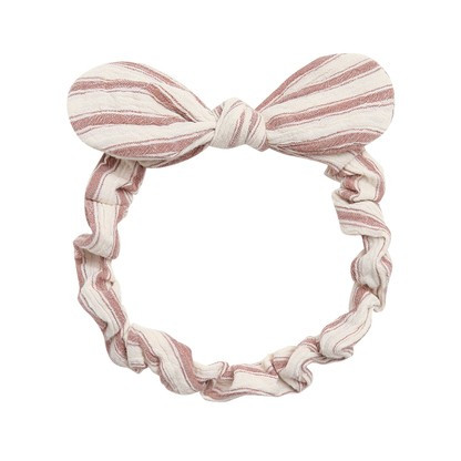 Rylee & Cru Baby Bow Headband, Amber/Natural Stripe | SpearmintLOVE