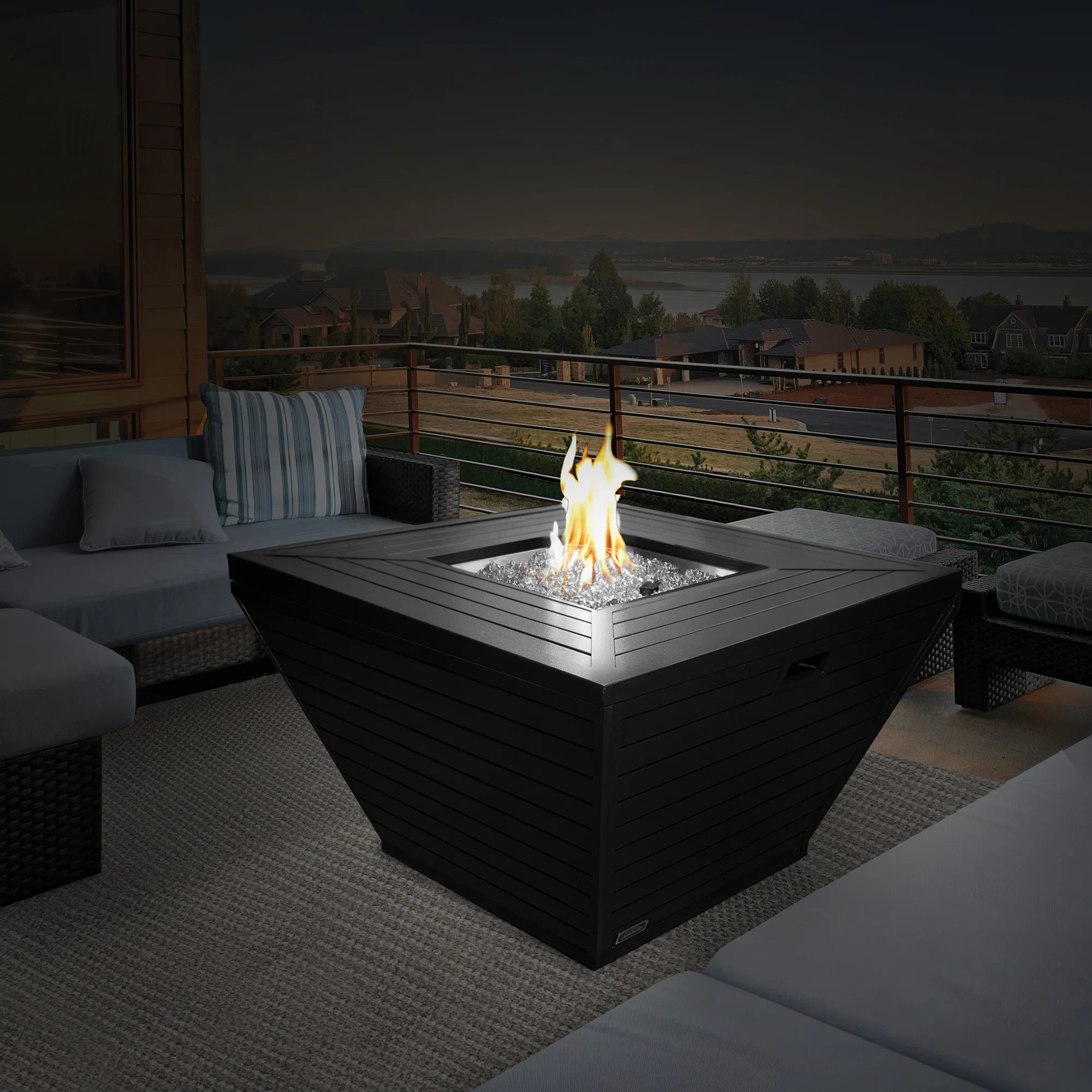 Sunbeam Premium Aluminum Propane/Natural Gas Fire Pit Table | Wayfair North America
