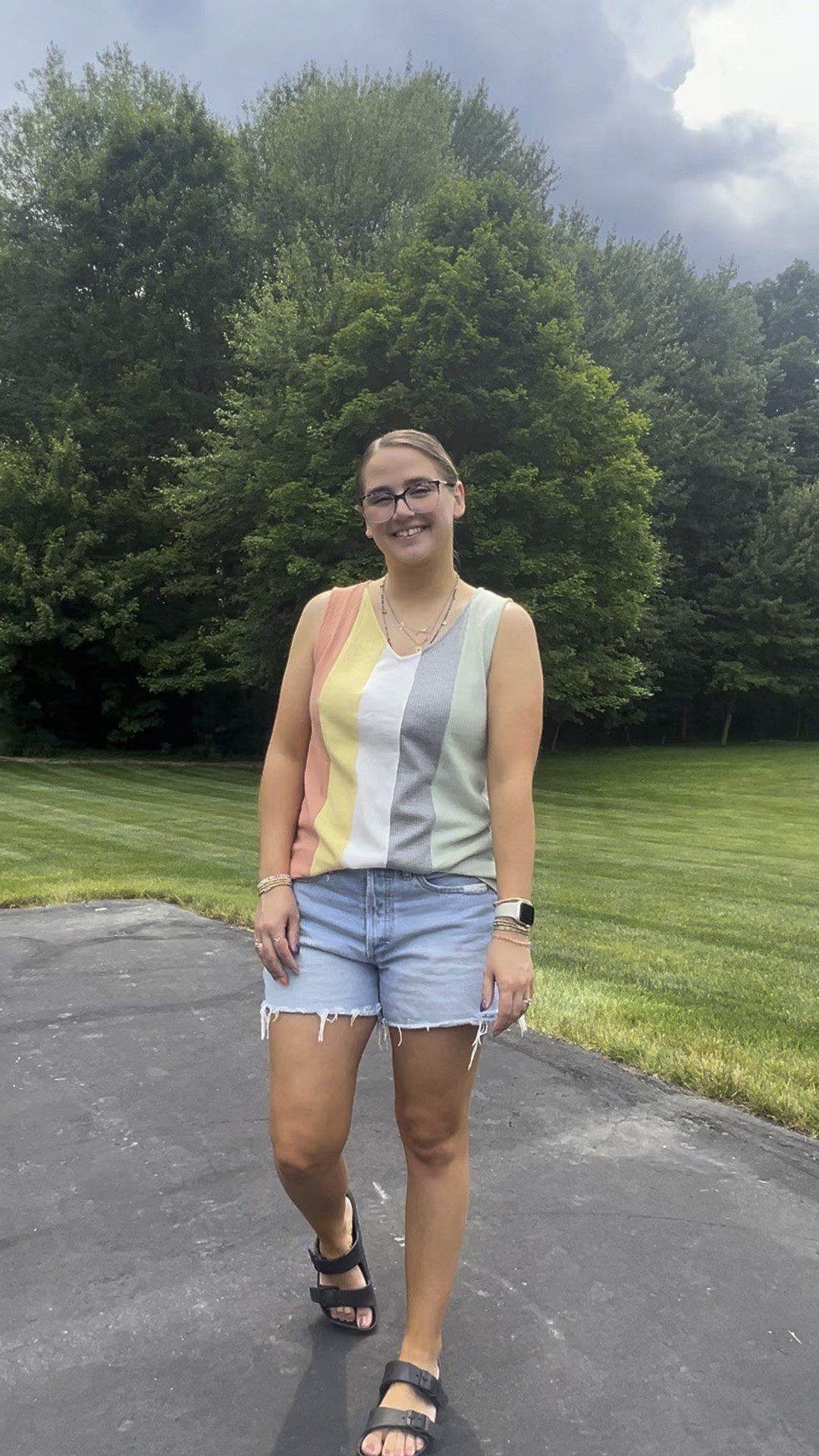 Tank is from The LilyRose Boutique (will tag on IG)

Mom approved shorts 
Sandals
Affordable denim shorts

#LTKFindsUnder50 #LTKStyleTip