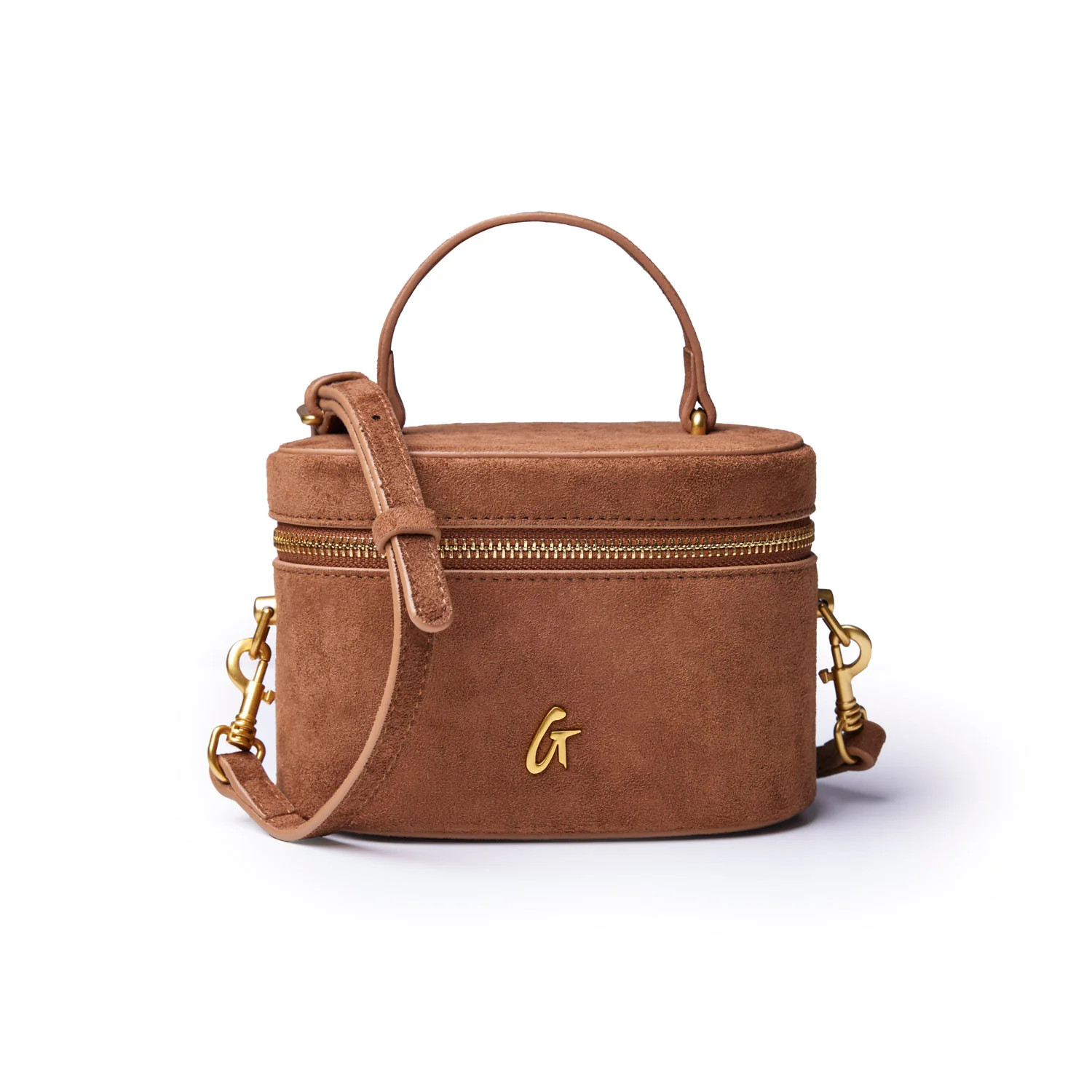 MINI SUEDE VANITY BAG - BROWN | Glam-Aholic Lifestyle