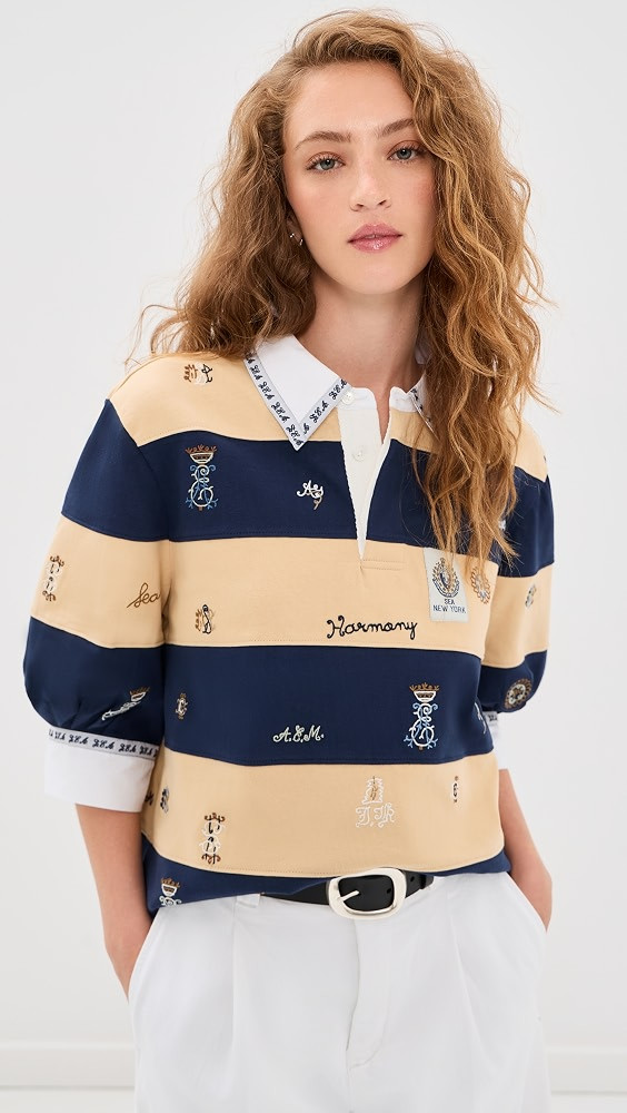 Juliet Embroidered Rugby Top | Shopbop