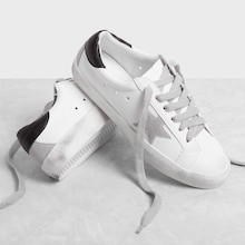 Star Patch Lace Up Splice Sneakers | SHEIN