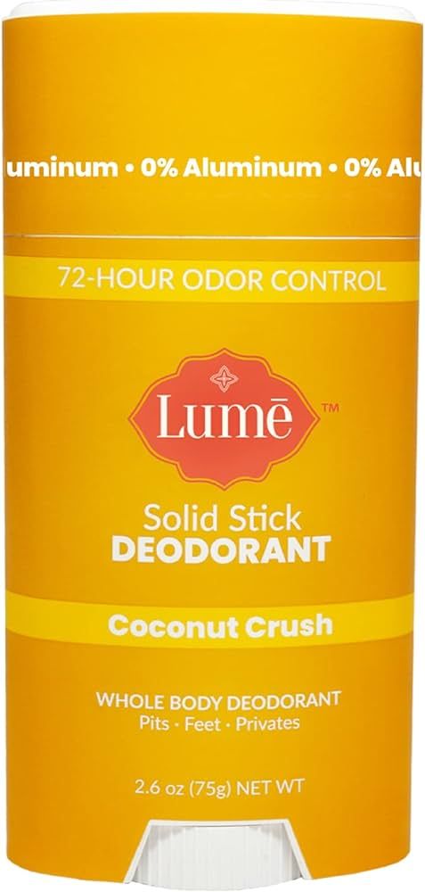 Lume Solid Deodorant Stick - Whole Body Deodorant - Aluminum-Free, Baking Soda-Free, Hypoallergen... | Amazon (US)