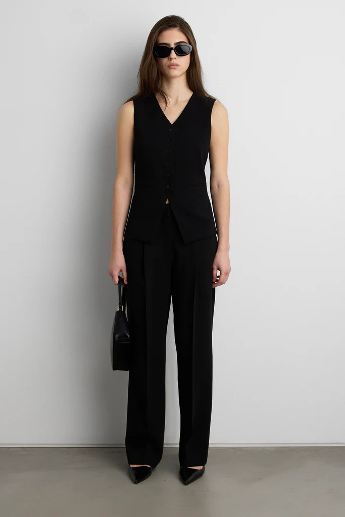 BUTTON FRONT SUITING VEST | OAK + FORT