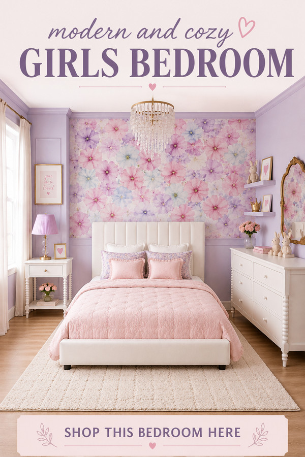 Looking for modern and cozy girls bedroom ideas