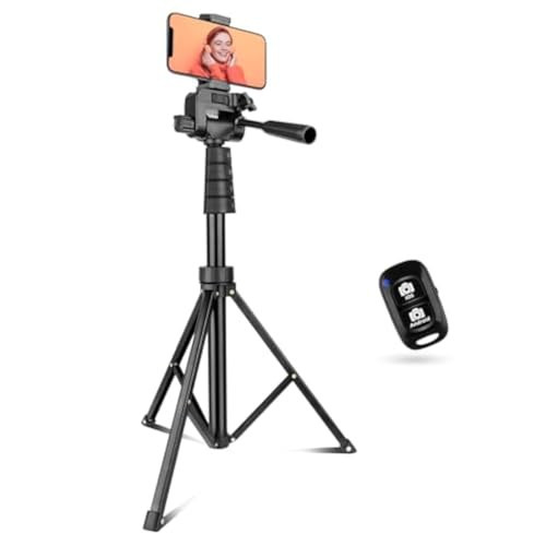 Aureday 67" Phone Tripod&Camera Stand, Selfie Stick Tripod with Remote and Phone Holder, Perfect for Selfies/Video Recording/Vlogging/Live Streaming | Amazon (US)