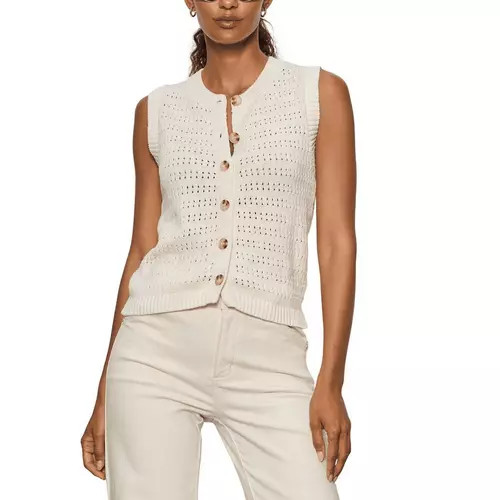 Women's Sanctuary Pointelle Shell Sleeveless Sweater Vest | Scheels Sports