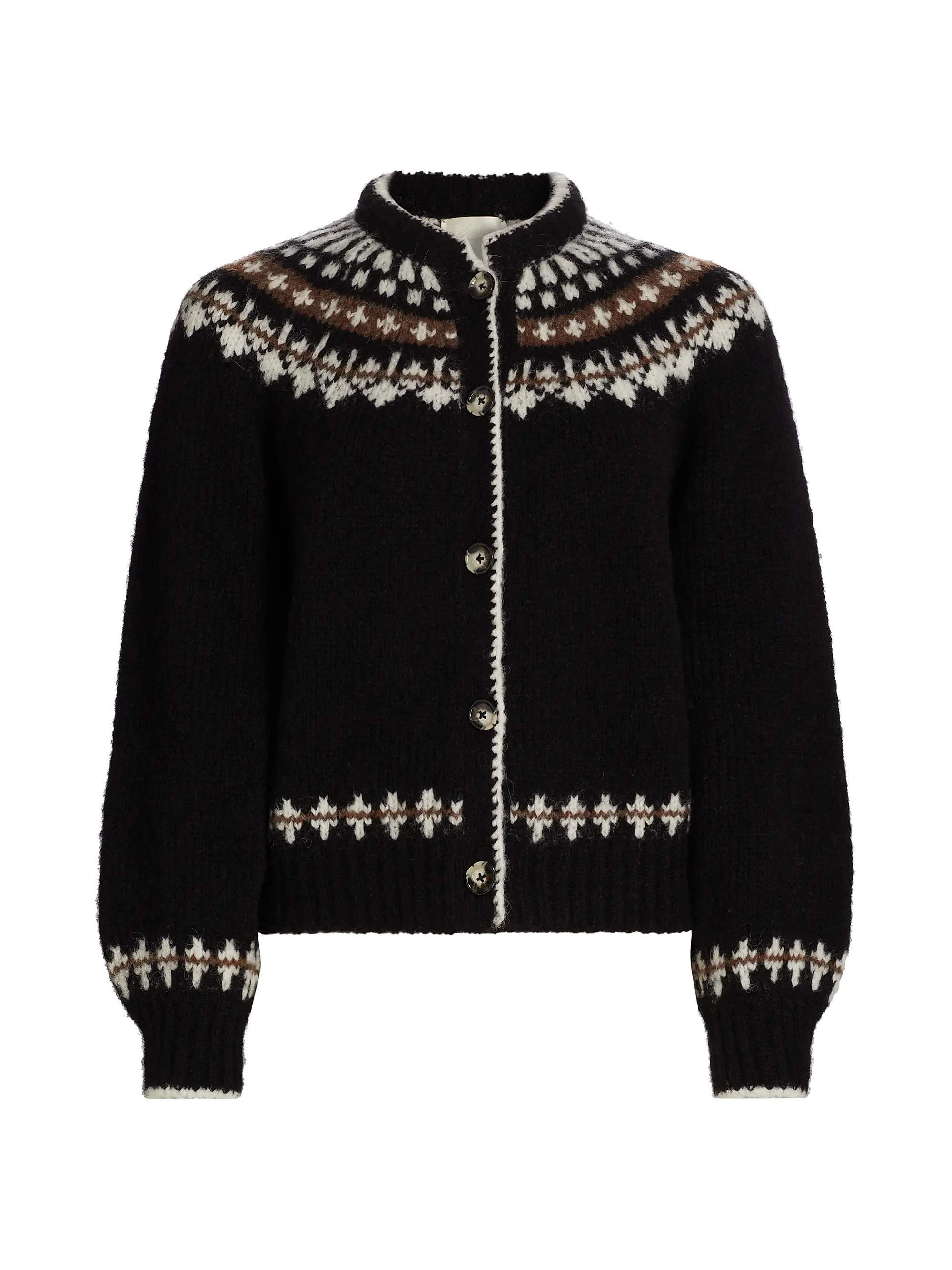 Clarke Fair Isle-Inspired Alpaca-Blend Cardigan | Saks Fifth Avenue