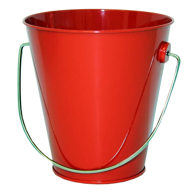 Way to Celebrate Red Tin Pail with Handle, 1 Count, Party Favors | Walmart (US)