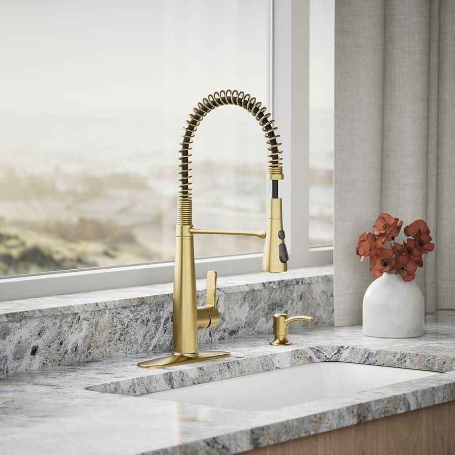 KOHLER K-REC22745-SD-2MB Semi-Professional Kitchen Sink Faucets with Soap Dispenser, Commercial K... | Amazon (US)
