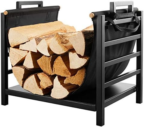 DOEWORKS 18 Inch Firewood Racks Fireplace Log Holder with Canvas Carrier | Amazon (US)