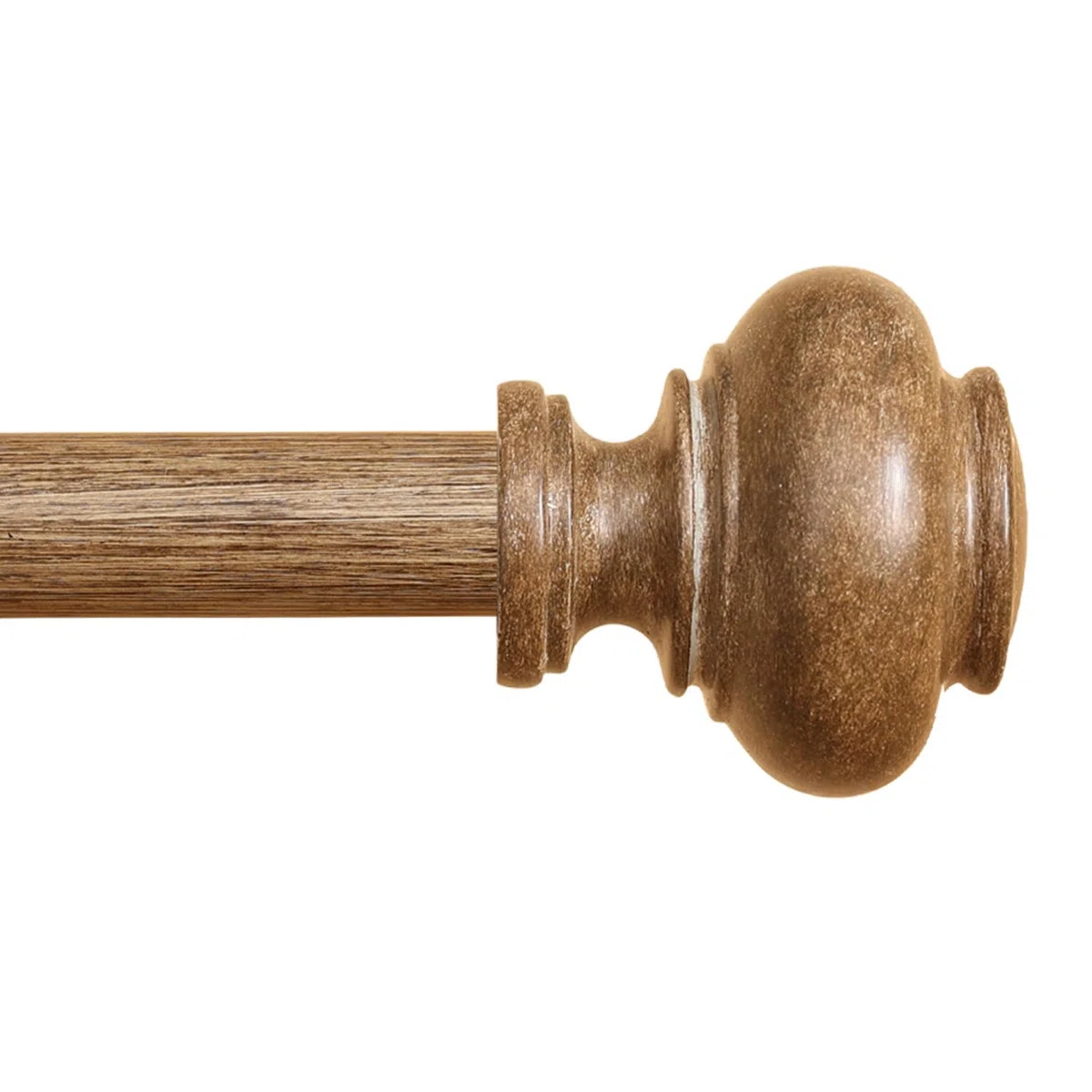 Wood Curtain Rods For Windows 66 To 120 Inch, 1 Inch Heavy Duty Curtain Rods With Imitation Wood ... | Wayfair North America