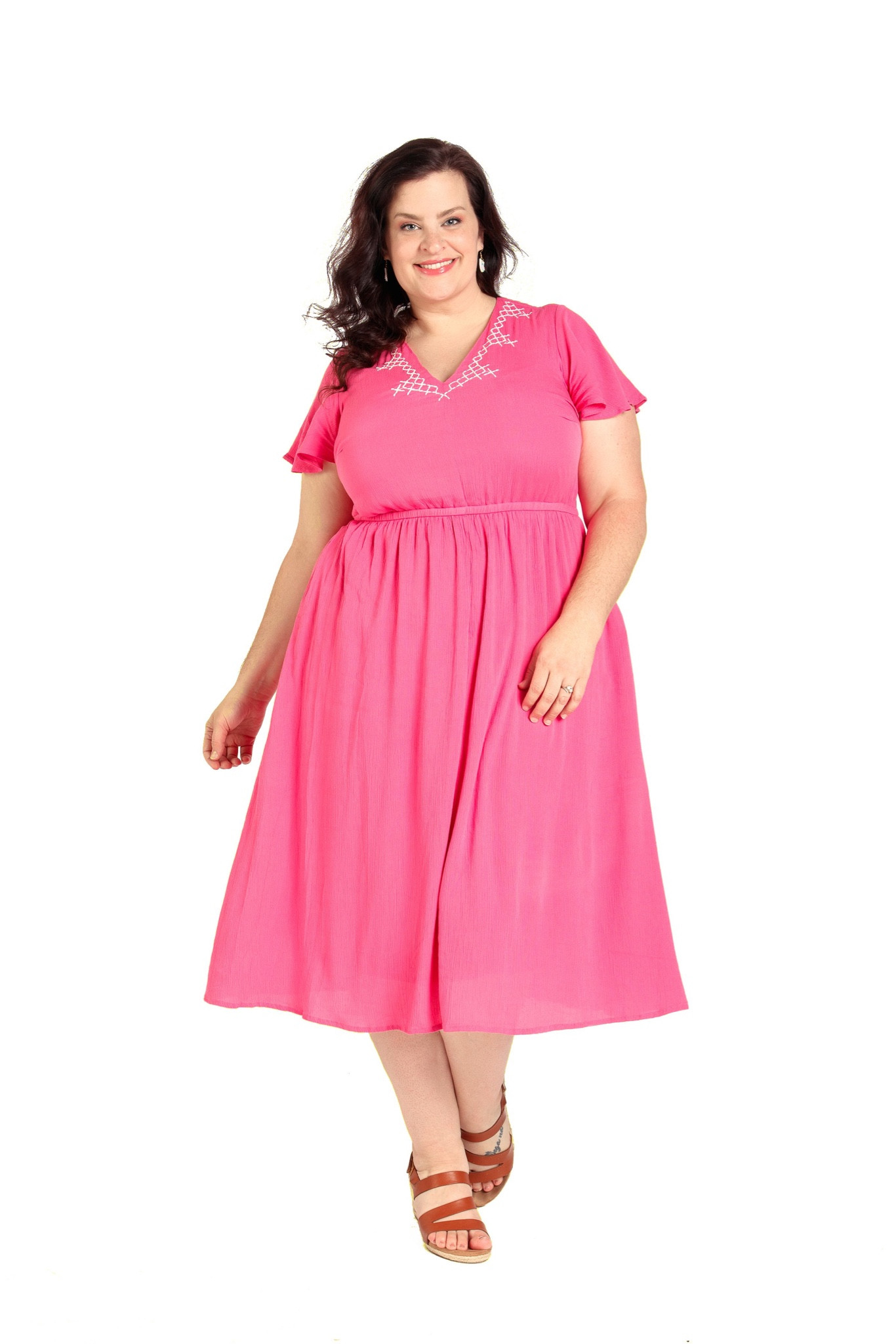 This dress is on sale for only $15 at Lane Bryant right now! Wearing a size 14. 

#LTKcurves #LTKunder50 #LTKsalealert