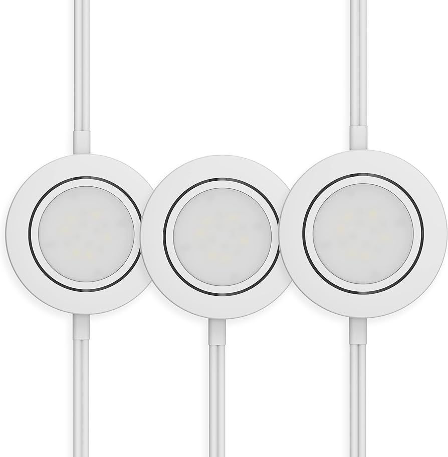 GETINLIGHT 2.75" Wide 4000K Swivel and Dimmable Wired LED Puck Lights Kit, Plug-in or Hardwired I... | Amazon (US)