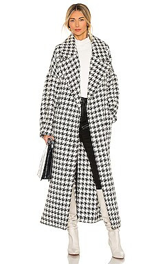 L'Academie the Celena Coat in Black & Ivory from Revolve.com | Revolve Clothing (Global)