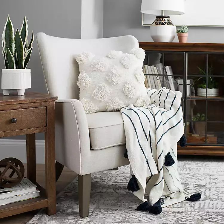 Ivory Upholstered Armchair | Kirkland's Home