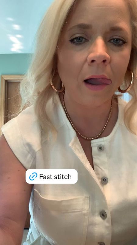 OK you have to watch my face as I do the stitch… I might be a little dramatic. I acted like I was getting a shot.🤣🤣 this seriously is the coolest thing anybody ever invented!!! 
