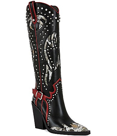 Azalea Wang Hyperion Embellished Western Tall Boots - 8 | Dillard's