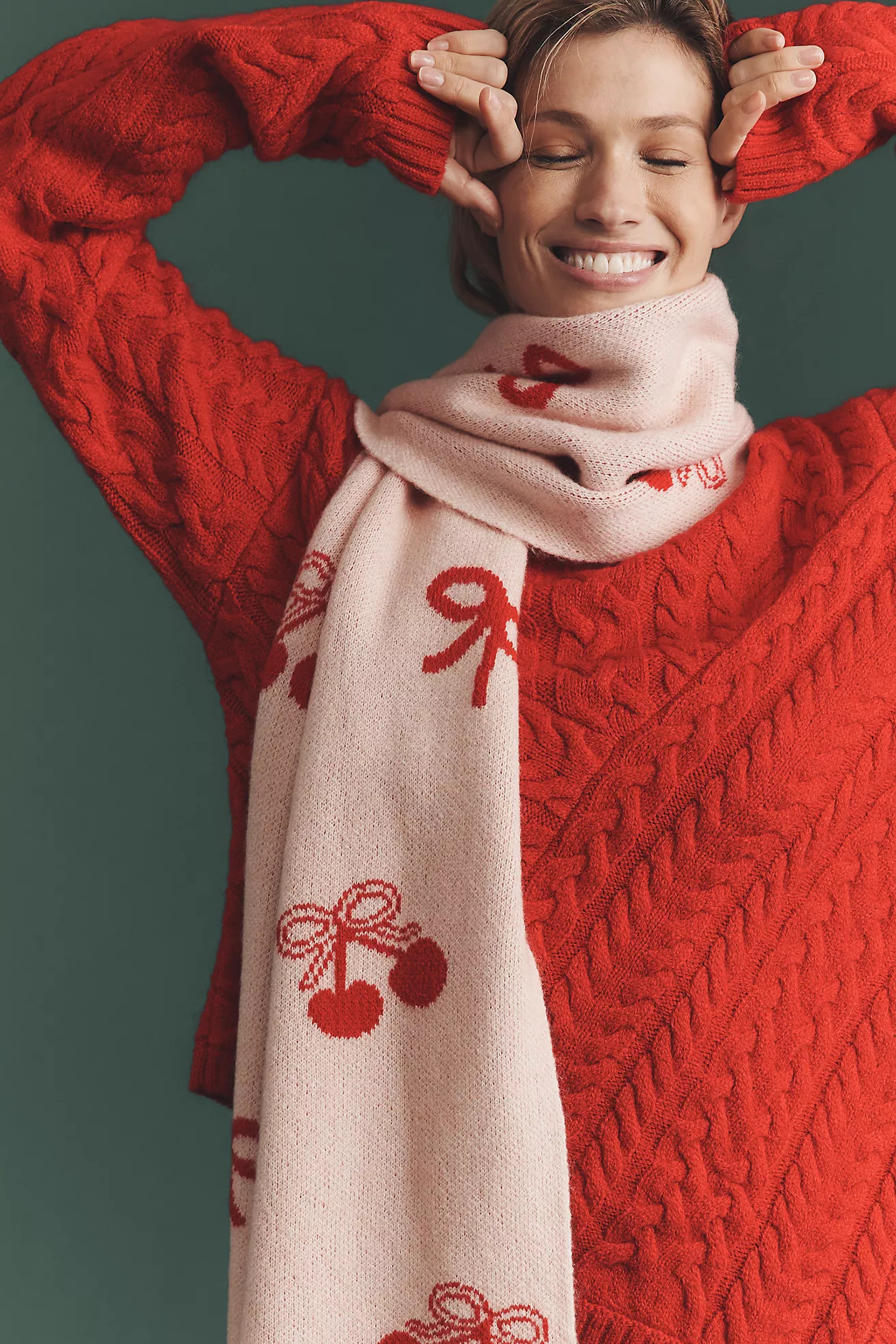 By Anthropologie Cherry Bow Scarf | Anthropologie (US)