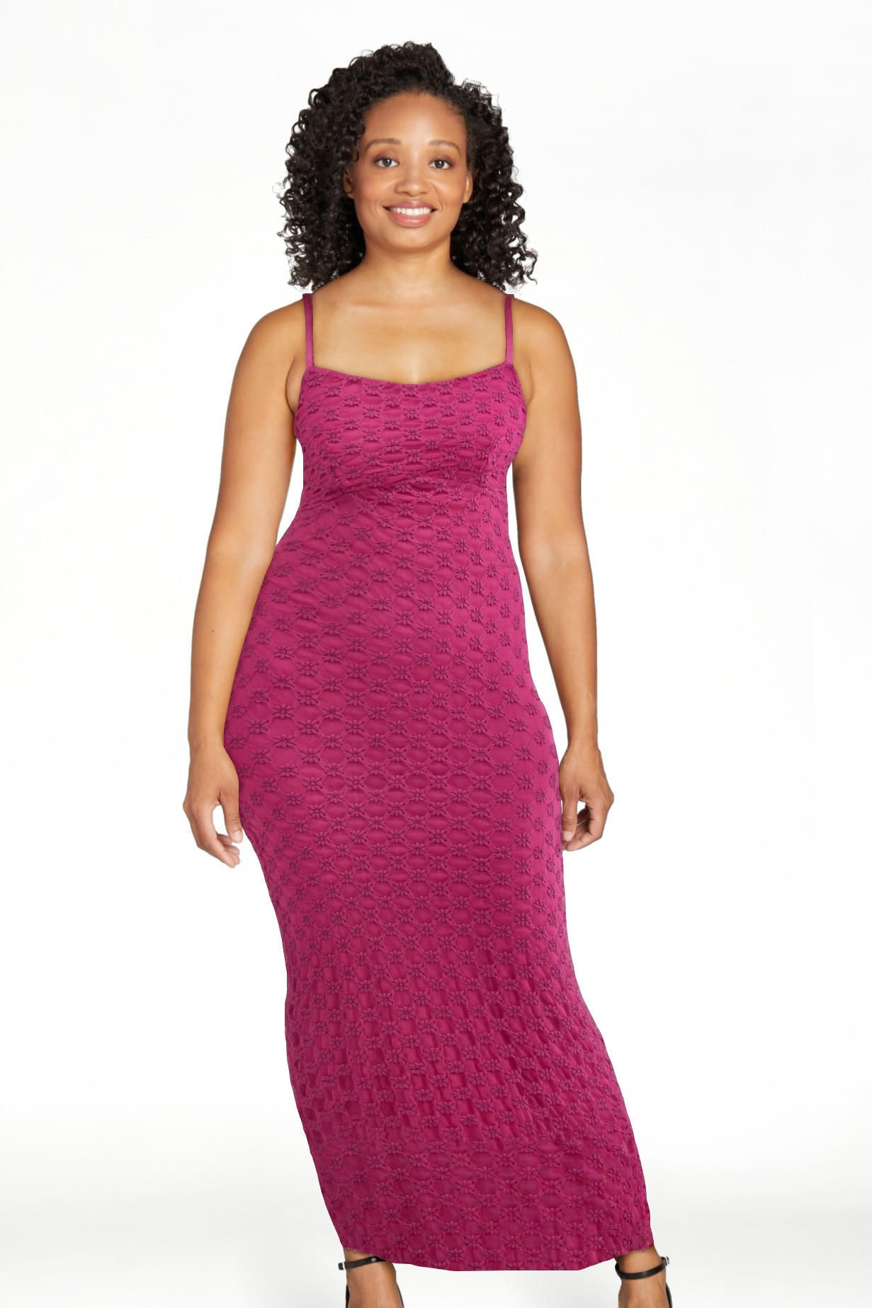 Madden NYC Women's Textured Lace Midi Dress, Sizes XXS-XXL - Walmart.com | Walmart (US)