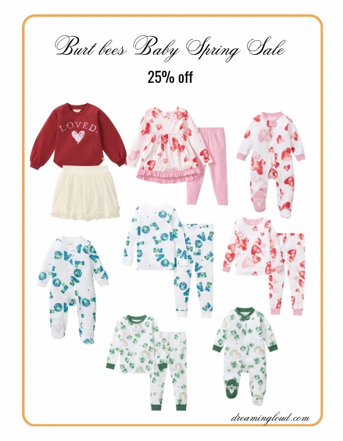 Burt bees Baby spring 25% off sale Valentine’s Day kids outfits on sale, hear print kids clothes 

#LTKSeasonal #LTKKids #LTKBaby