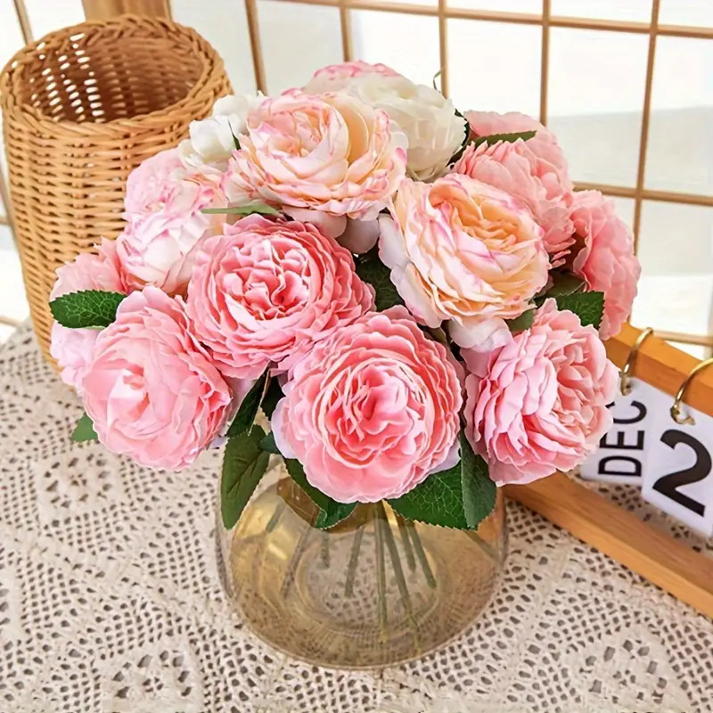 10pcs Peony Artificial Flower Bride Holding Bouquet   Flower Bouquet Diy Home Room Decor Wedding ... | Temu Affiliate Program