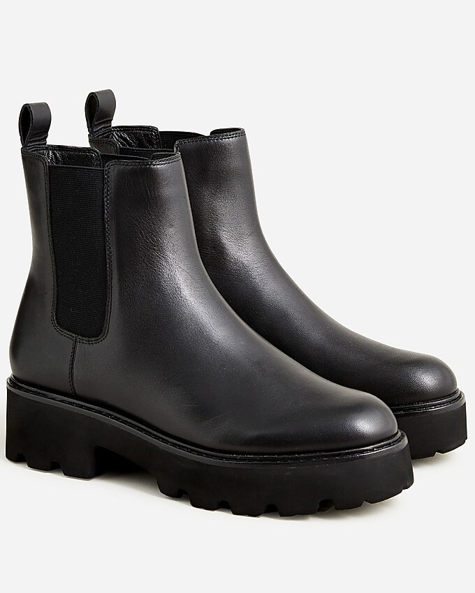 Lug-sole Chelsea boots in leather | J. Crew US