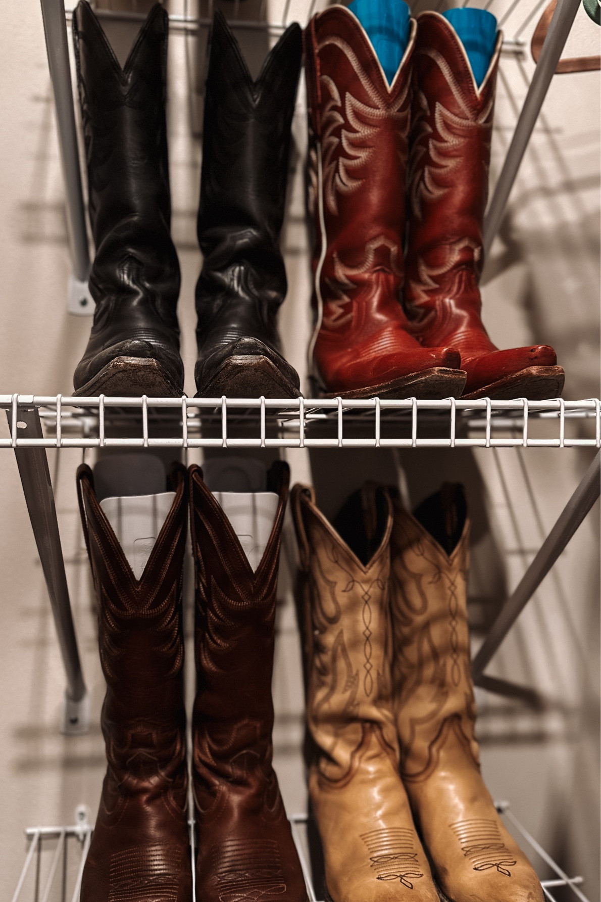 I really hate when my boots are slouchy so I get these boot shapers to keep them upright 