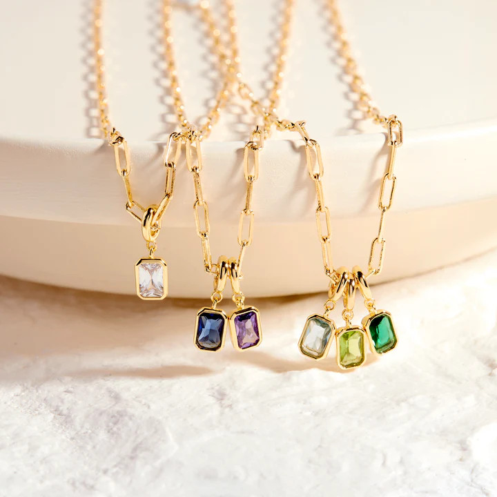 Mackenzie Two Birthstone Necklace | Brook and York